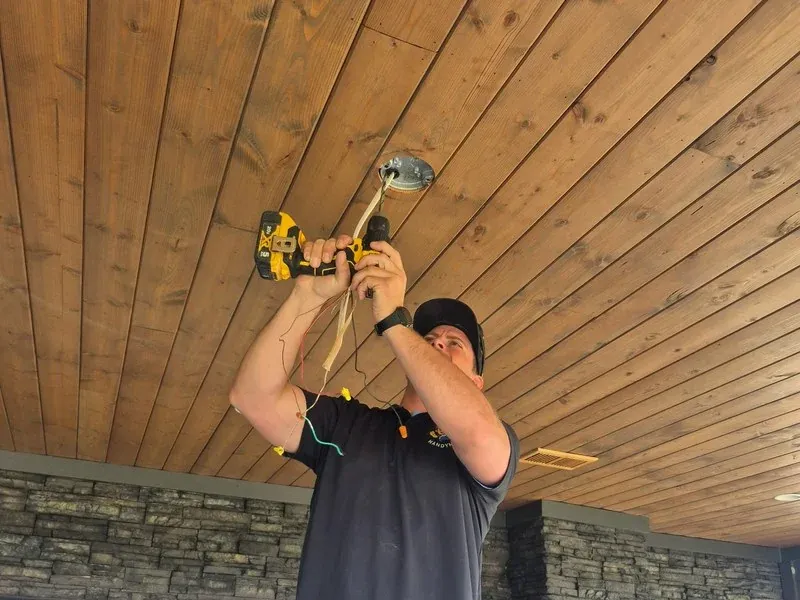 Outdoor ceiling light installation — Dallas, TX | Collin County Handyman Company