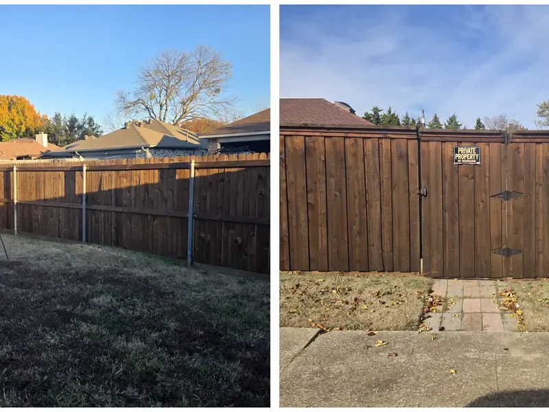 New wood fence installation and staining — Wylie, TX | Collin County Handyman Company